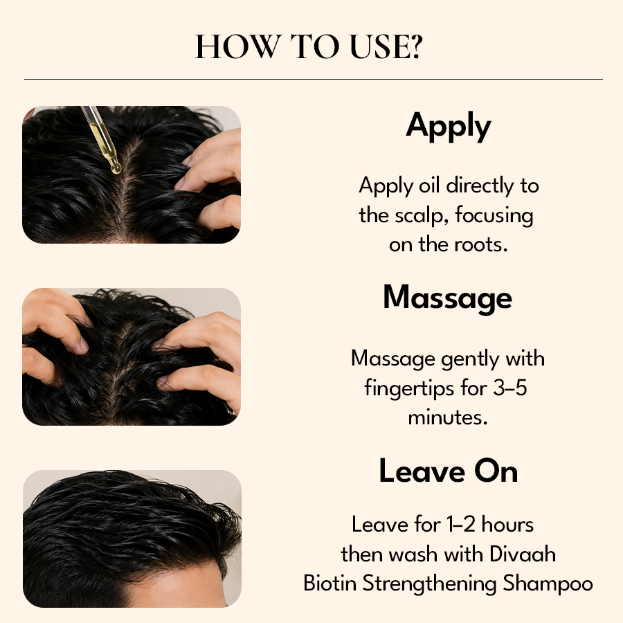 Divaah Rosemary Hair Oil for Hair Growth, Hair Fall Control & Root Strengthening | Ayurvedic Formula | 20ml