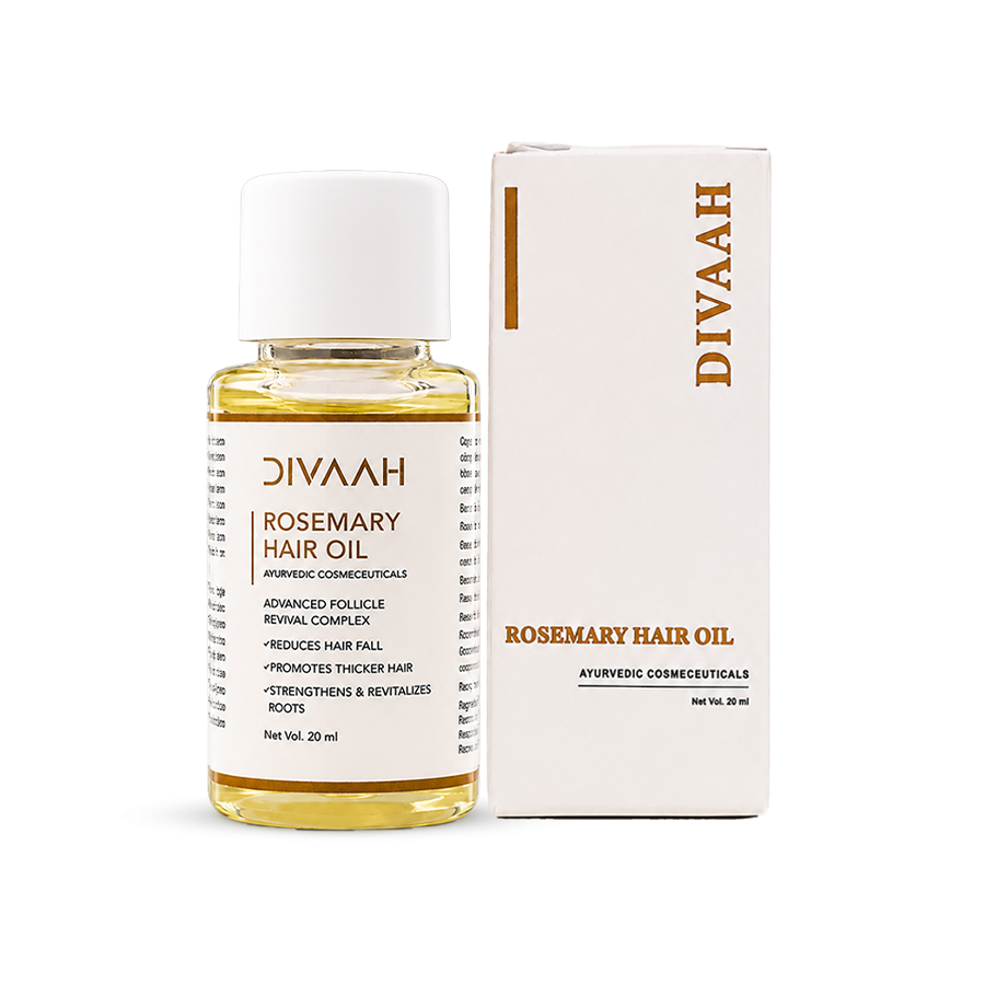 Divaah Rosemary Hair Oil for Hair Growth, Hair Fall Control & Root Strengthening | Ayurvedic Formula | 20ml