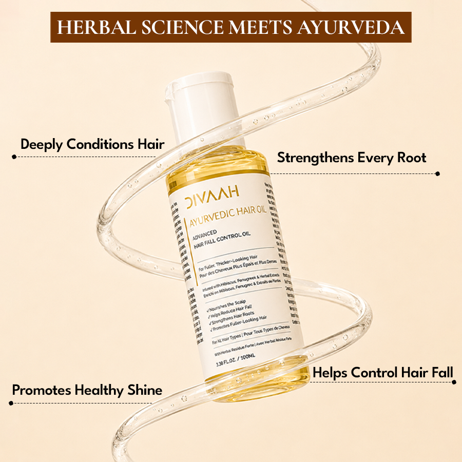 Divaah Complete Hair Care Combo | Rosemary Hair Oil + Biotin Shampoo + Ayurvedic Hair Oil