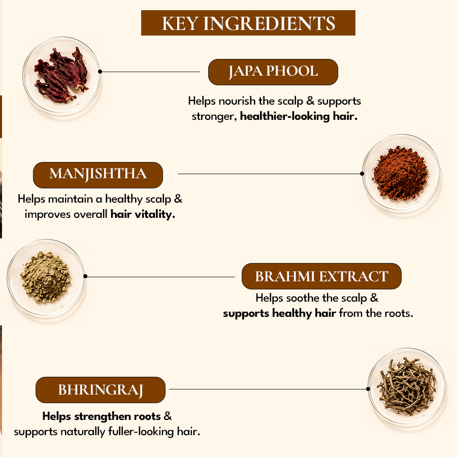 Divaah Ayurvedic Hair Oil for Hair Fall Control & Fuller-Looking Hair | Hibiscus, Fenugreek & Herbal Extracts | 100ml