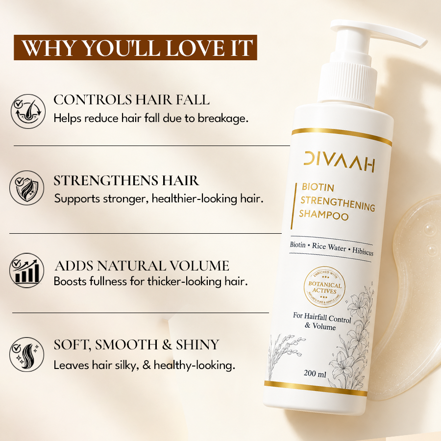 Divaah Complete Hair Care Combo | Rosemary Hair Oil + Biotin Shampoo + Ayurvedic Hair Oil